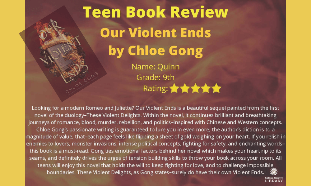 Our Violent Ends, Solano County Library Teen Book Review