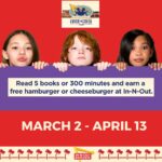3 Kids Holding In-N-Out Reading Program Sign